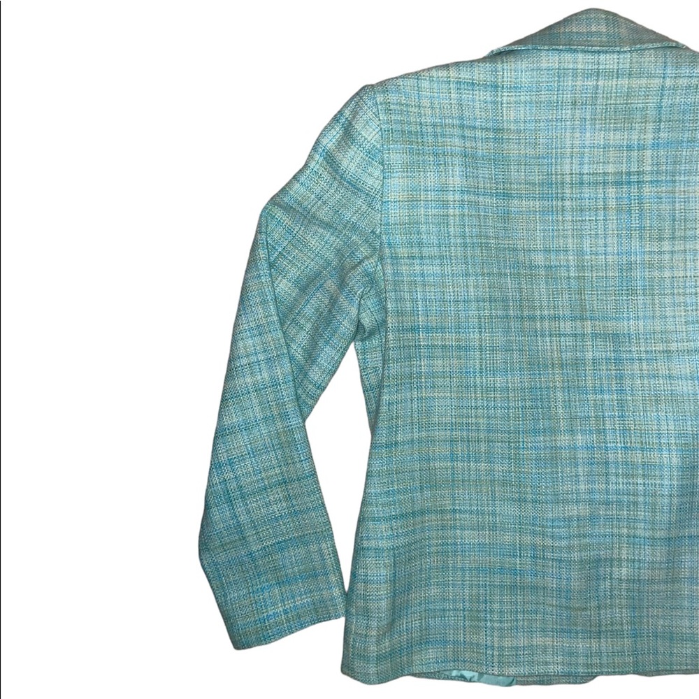 NWOT Appleseed’s - Women’s Petite Size 10P Blue & Green Blazer Jacket Coat - Picture 7 of 14